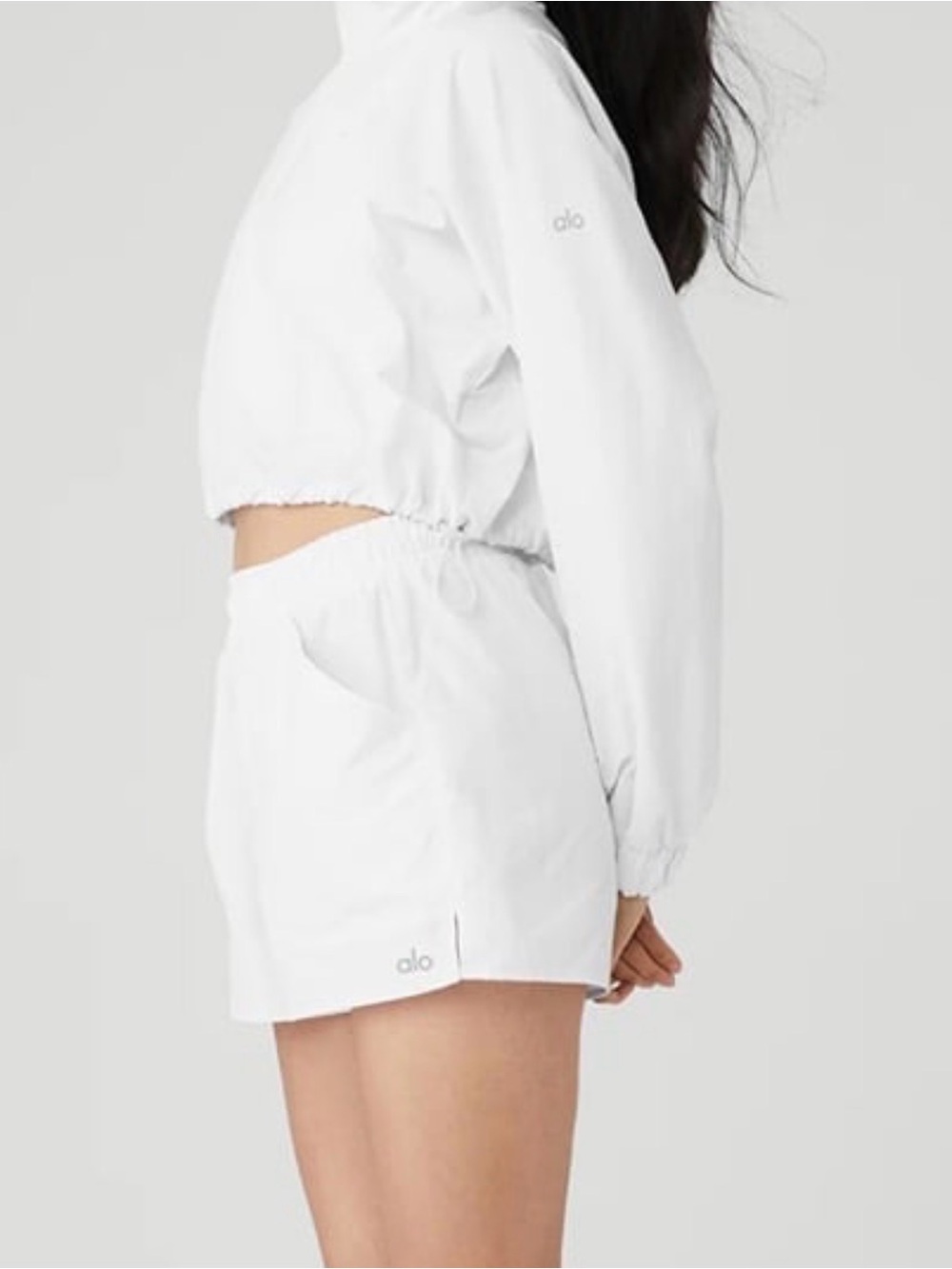 NWOT ALO Alumni white shorts